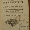 Recherches philosophiques sur les Égyptiens et les Chinois
