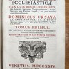 Disceptationes ecclesiasticæ una cum resolutionibus seu judicatis Sacrarum Congregationum