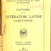 Histoire de la littérature latine chrétienne
