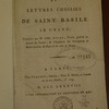 Homélies et Lettres choisies de saint Basile le Grand