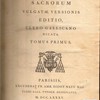 Bibliorum sacrorum vulgatae versionis, Editio, Clero gallicano dicata