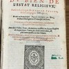 Trois livres du bien de l'estat religieux, Faits en Latin par Hierosme Platus, de la Compagnie de Jesus.