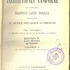 Institutiones canonicae ex operibus Ioannis card. Soglia excerptae et ad usum seminariorum accomodatae