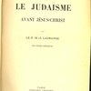 Le judaïsme avant Jésus-Christ