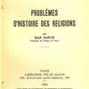 Problèmes d’histoire des religions