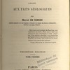 De la cosmogonie de Moïse comparée aux faits géologiques