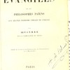 L’Authenticité des évangiles et les philosophes païens aux quatre premiers siècles de l’église