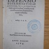 Defensio ecclesiasticae liturgiae, qua scismaticorum quorundam eruditorum confutationes summa brevitate refutantur