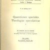 Quaestiones speciales theologiae speculativae. I. De imagine Dei in homine secundum doctrinam S. Thomae Aquinatis