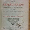 Les moeurs angloises, ou, Appréciation des moeurs et des principes qui caractérisent actuellement la nation britannique