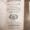 Meditations pour les trois jours qui precedent la profession des religieuses, et pour chaque année avant le renouvellement des voeux