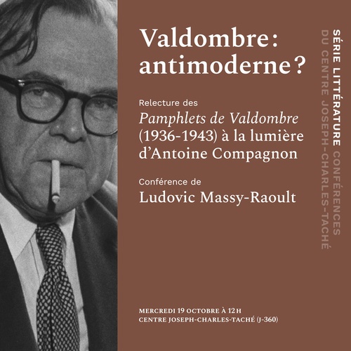 Conférence | Valdombre : antimoderne ?