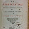 Les moeurs angloises, ou, Appréciation des moeurs et des principes qui caractérisent actuellement la nation britannique