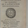 Coutumier des religieuses hospitalières de l'Ordre de S. Augustin