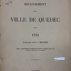 Recensement de la ville de Québec pour 1716