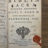 Biblia sacra vulgate editionis Sixti V. pont. m. jussu recognita, et Clementis VIII auctoriate edita.