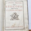 Canon Missae pro Episcopis private celebrantibus