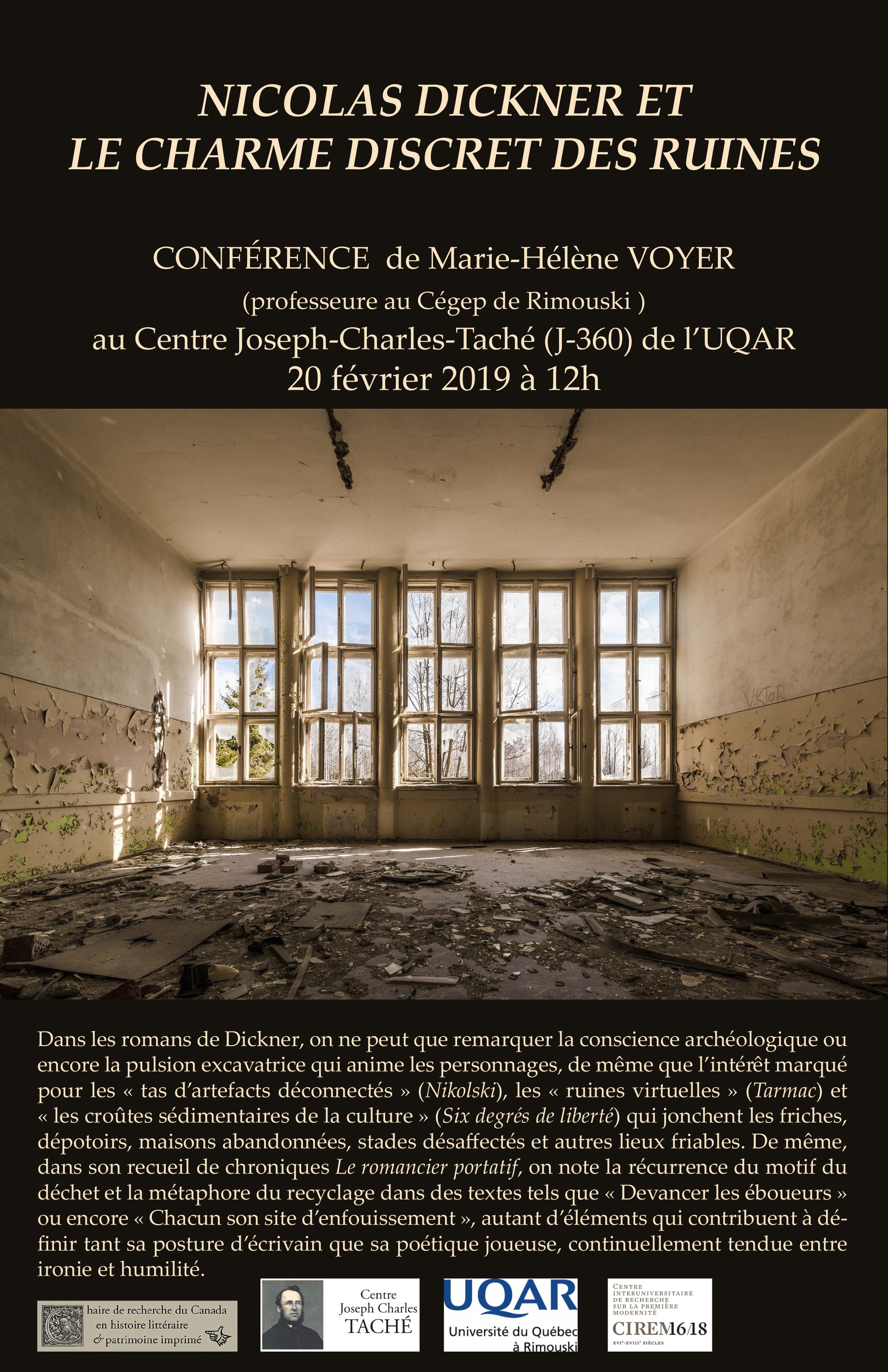 Nicolas Dickner et le charme discret des ruines