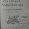 Cours de langue italienne, à l'aide duquel on peut apprendre cette langue chez soi, sans maitre, & en deux ou trois mois de lecture