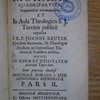 Theologia moralis quadripartita incipientibus accommodata et in aula theologica s. j. treviris publice exposita