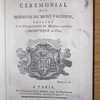 Livre d'église et cérémonial des hermites du Mont-Valérien, imprimé par permission de Mgr l'archevêque de Paris