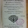 Commentaire sur le code criminel d'Angleterre