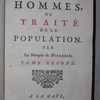 L'ami des hommes, ou, Traité de la population