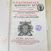 Caeremoniale Benedicti XIV pontificis maximi jussu editum pro basilica Assisiensi Sancti Francisci in patriarchalem et Capellam papalem erecta.