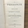Cours de pédagogie ou principes d'éducation