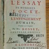 Abregé de l'Essay de Monsieur Locke, sur l'entendement humain