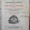 Histoire et description générale de la Nouvelle France : avec le journal historique d'un voyage fait par ordre du roi dans l'Amérique septentrionnale