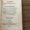 l'art epistolaire, ou dialogues sur la manière de bien écrire les lettres : ouvrage divisé en deux parties, tome second, les préceptes et les modèles, pour servir à l'instruction de la jeunesse