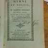 Hymne au soleil, suivi de plusieurs morceaux du même genre