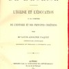 Droit public de l’église. L’église et l’éducation à la lumière de l’histoire et des principes chrétiens