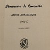 Annuaire du Séminaire de Rimouski : Année académique 1961-62