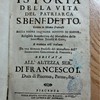 Istoria della vita del Patriarca S. Benedetto