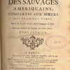 Moeurs des sauvages ameriquains, comparées aux moeurs des premiers temps