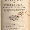 Dissertation critique sur la vision de Constantin