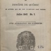 Rapport sur les missions du Diocèse de Québec et autres qui en ont ci-devant fait partie