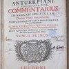 Commentarius in sacram scripturam, duobus tomis comprehensus : primo quidem, post varia prolegomena Vetus ferè Testamentum : altero duodecim prophetae minores, Machabaeorum liber uterque, ac Novum Testamentum explanantur