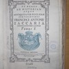 De rebus ad historiam atque antiquitates ecclesiae pertinentibus Francisci Antonii Zaccaria dissertationes Latinae