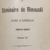 Annuaire de Séminaire de Rimouski : Année académique 1900-1901