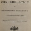 Débats parlementaires sur la question de la confédération des provinces de l'Amérique britannique du Nord