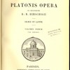 Platonis Opera