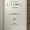 L'instruction publique au Canada, précis historique et statistique