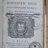 La vie du père Matthieu Ricci de la Compagnie de Jésus