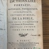 Dictionnaire portatif, historique, théologique, géographique, critique et moral, de la Bible, pour servir d'introduction à la science de l'Écriture-sainte.