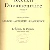 L’église, la papauté, tome I