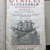 S.P.N. Cyrilli Alexandriae archiepiscopi Opera in VI. tomos tributa