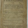 London's lamentations, or, A serious discourse concerning that late fiery dispensation that turned our (once renowned) city into a ruinous heap, lso the several lessons that are incumbent upon those whose houses have escaped the consuming flames